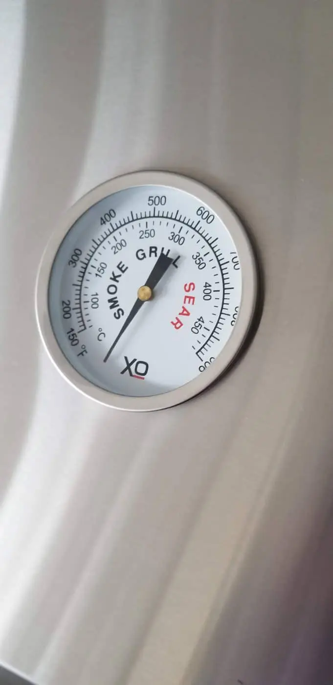 XO grill temperature gauge