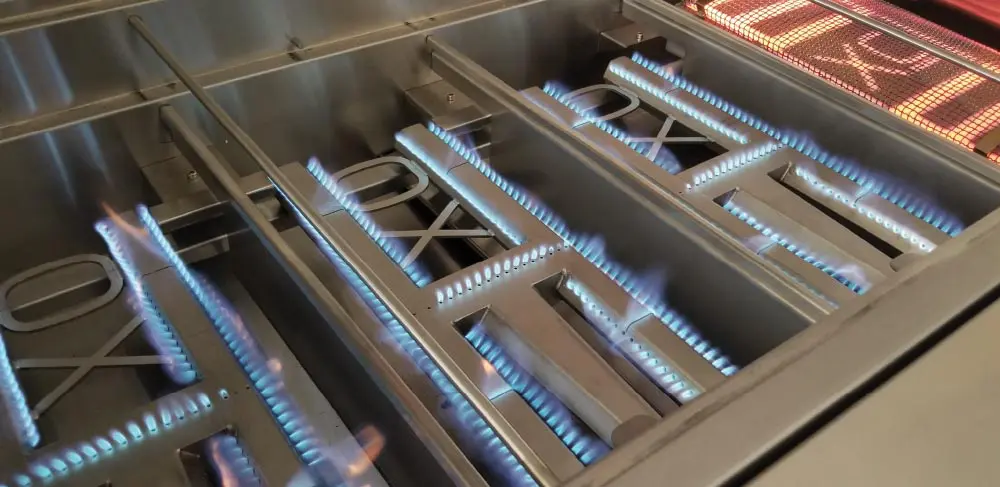 Independent stainless steel grill burners
