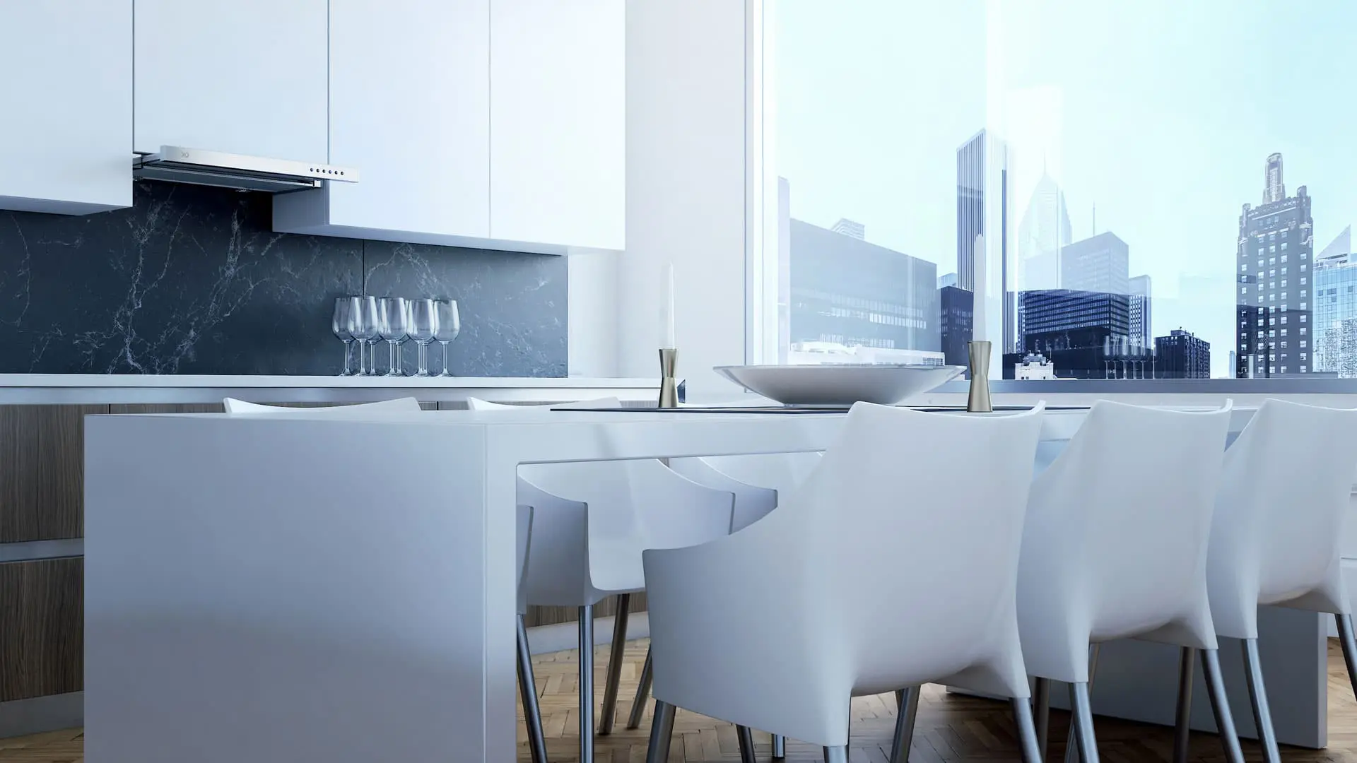 XO ventilation integrated into a contemporary city kitchen