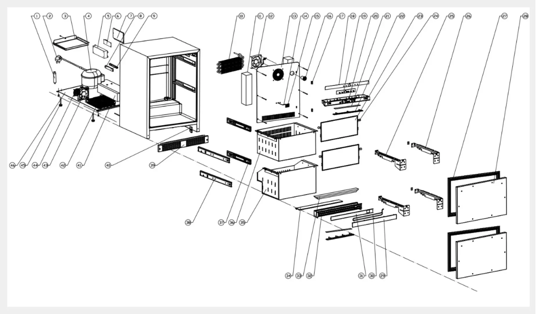 XOU24RDO: XOU24RDO, Exploded diagram, clickable parts diagram