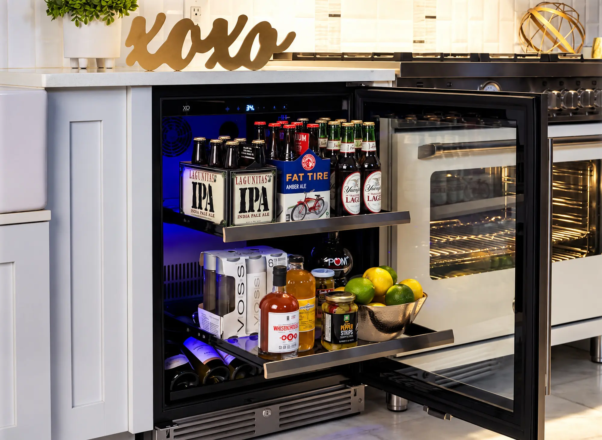 Beverage Center installed in a kitchen